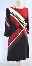 NINE WEST sheath matte jersey Dress Slinky Stretch Knit Block travel Career SZ 2