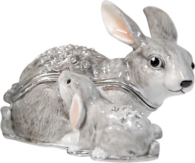 HASE MIT BABY Schmuckschatulle / Ornament Geschenk *NEU*