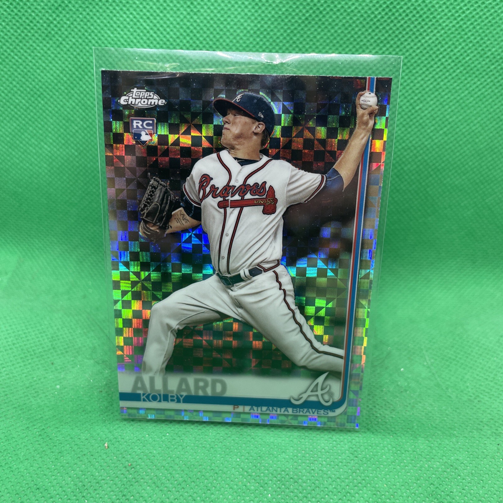 2019 Topps Chrome Prism Refractors #99 Kolby Allard RC Atlanta Braves