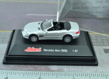 Schuco Mercedes Benz 500 SL Silver Diecast Metal 1:87 Scale