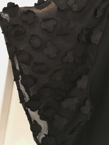 Torrid Womens Blouse 1 Plus 1X Black Floral Sheer Short Sleeve Office Artsy Boho - Picture 3 of 4