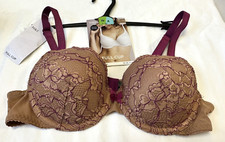 NEW! M&S Marks & Spencer rich amber and fuchsia padded full cup underwired bra