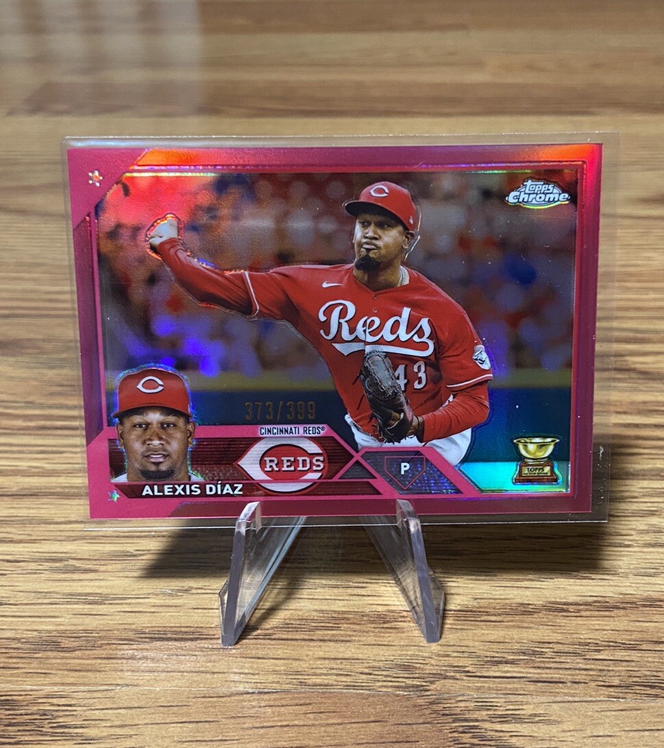 2023 Topps Chrome Magenta Refractor #179 Alexis Diaz #d 373/399