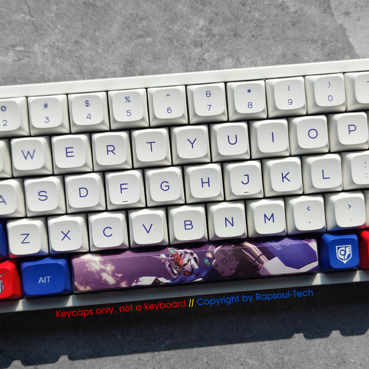 GUNDAM 150 Keycaps set PBT Dyesub XDA Profile for Cherry MX