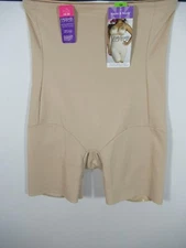 NEW Naomi & Nicole Hi Waist Thigh Slimmer Shapewear Plus Size 5X Beige Firm 7779