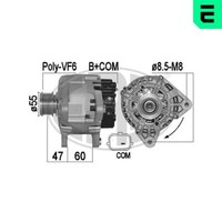 ERA Lichtmaschine Generator 150A 14V FüR Renault Clio IV 1.5 Dci 90