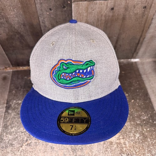 Florida Gators Heather Gray New Era 59Fifty Fitted Size 7 1/8 Hat Cap