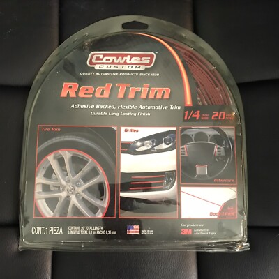 Cowles S37525 Red Custom Color Trim for Cars Trucks and SUVs