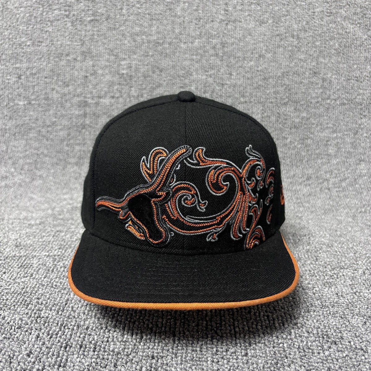 New Era 59FIFTY Texas Longhorns Fitted Hat 6 1/2 Black Orange Scroll Kids