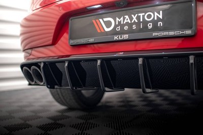 Maxton Design Heckansatz Diffusor passend für Porsche Macan Mk1 schwarz Hochglan