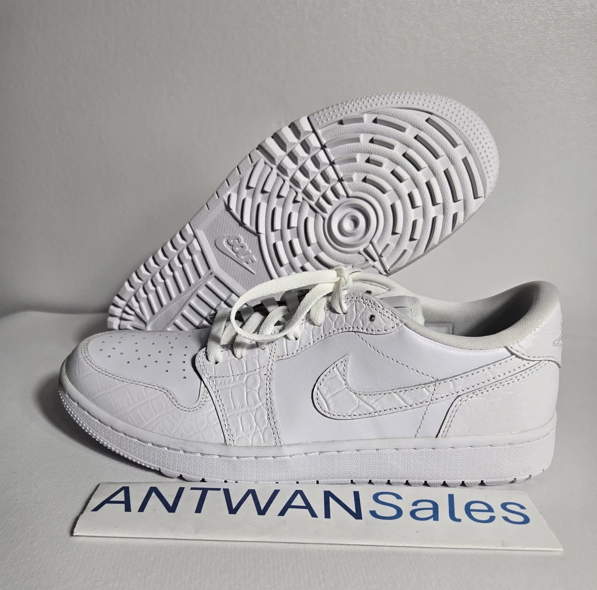 Jordan 1 Golf Low White Crocodile | eBay