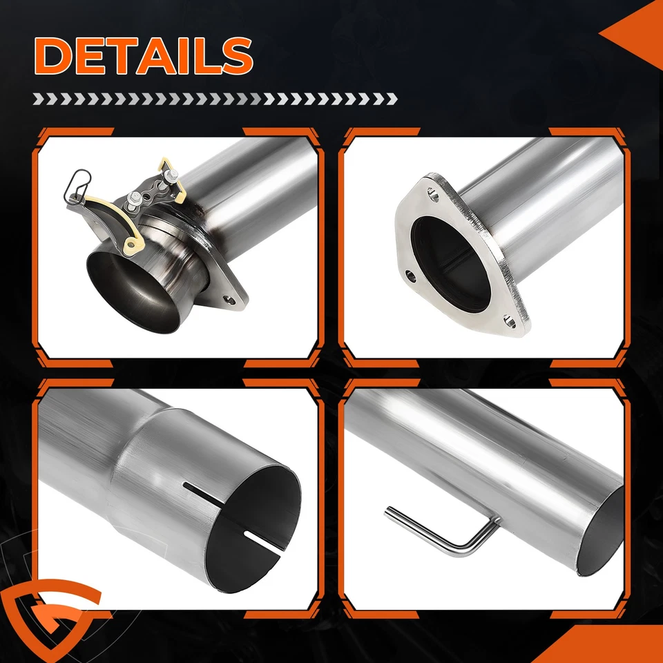 4'' Powerstroke Diesel Turbo Exhaust Pipe For 2011-2017 Ford F250 F350 F450 6.7L Foto 4 de 4