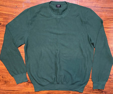 J. Crew Men's Green Long Sleeve Crewneck Pullover Cotton Sweater Size L