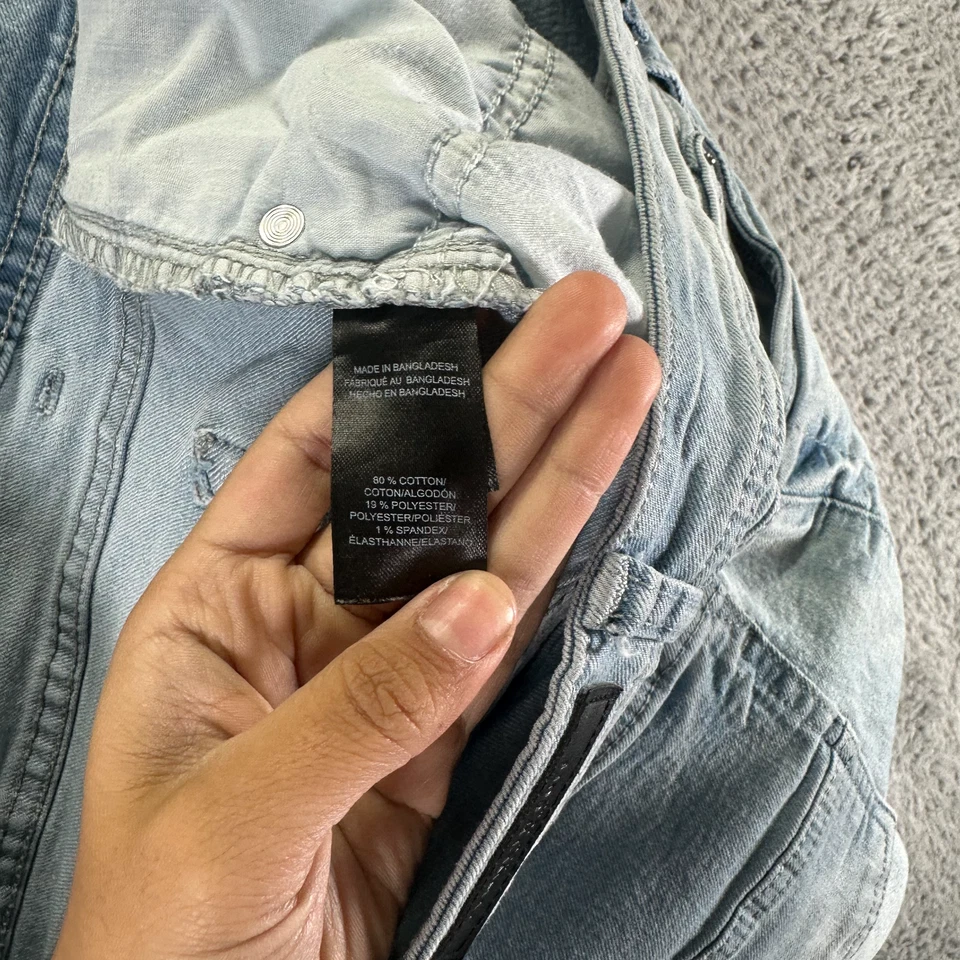 Kenneth Cole Jeans Mens 34X30 Blue Denim Cotton Straight Leg Light Wash Stretch - Image 4 of 4