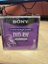 One Sony Handycam DVD-RW Recording Disk 30 Minutes 1.4 GB New  Sealed Signle