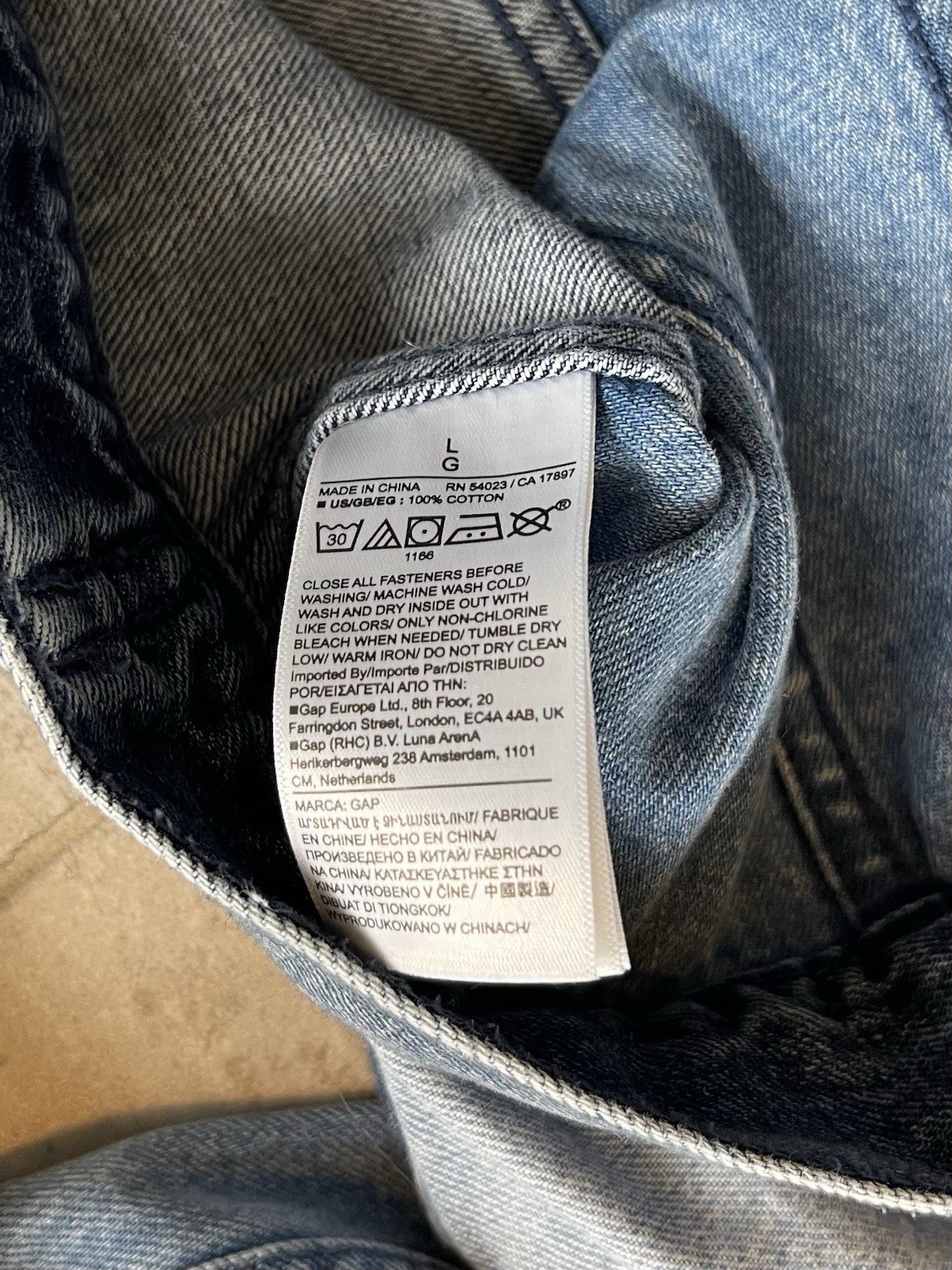 GAP Patchwork Denim Jacket Women's Large L Multi … - image 7