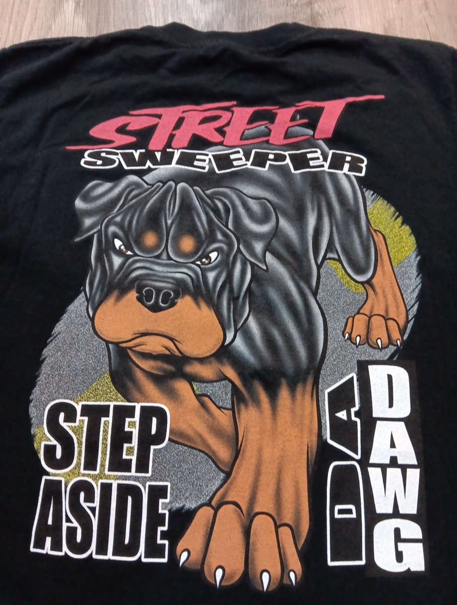 Vintage DA DAWG T-Shirt Mens Medium Rottweiler Street Sweeper Step