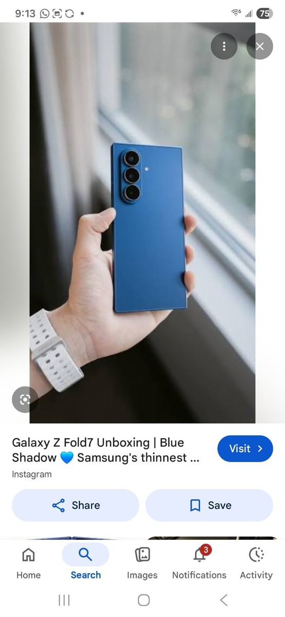 Samsung Galaxy Z Fold 7 - 512 GB - Blue Shadow (Unlocked) for sale