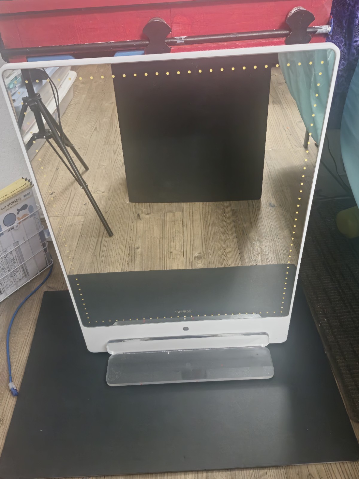 RIKI LOVES RIKI tall LED Vanity Mirror Dimmable Magnetic Phone Holder USB