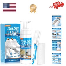 All-in-One Sneaker Leather Shoe Cleaner - 6.76 Fl Oz Foam Kit with Accessories