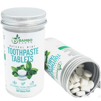 200 Pack Natural Toothpaste Tablet Bits - Chewable 200 Count (Pack of 1) 