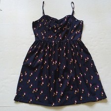 Urban Outfitters Cooperative navy blue polka dot ruffle mini dress S