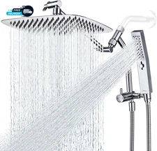 All Metal 12 Inch Shower Head with Massage Mode Handheld, Rain Shower Head