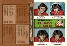 1975-76 O-Pee-Chee SET BREAK #313 Flames Leaders/Eric Vail/Tom Lysiak NMMT