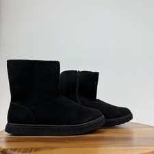 New Big Kids Cat Jack Holland Faux Fur Black Shearling Style Boots Size 4 Y