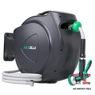 Retractable Garden Hose Reel Durable Wall Mounted Water Hose Reel 100Ft x 1/2''