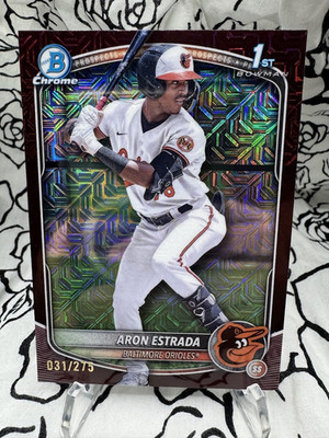 Aron Estrada - #031/275 - BURGUNDY MEGA MOJO - 2025 Bowman - BCP-33 - 1st