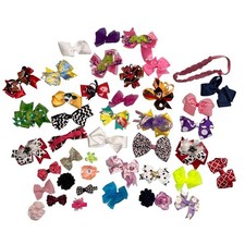 Lot of Over 40 Girls Hair Bows Accessories Assorted Colorful Seasonal