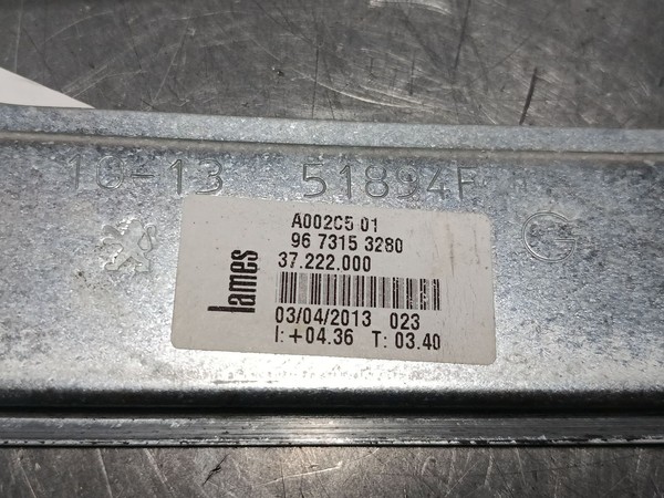 9673153280 ELEVALUNAS DELANTERO IZQUIERDO / 9674254280 / 114316 PEUGEOT 208 I CA_