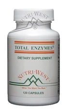 Nutri West Total Enzymes 120 Count Gluten Free Nutritional Supplement