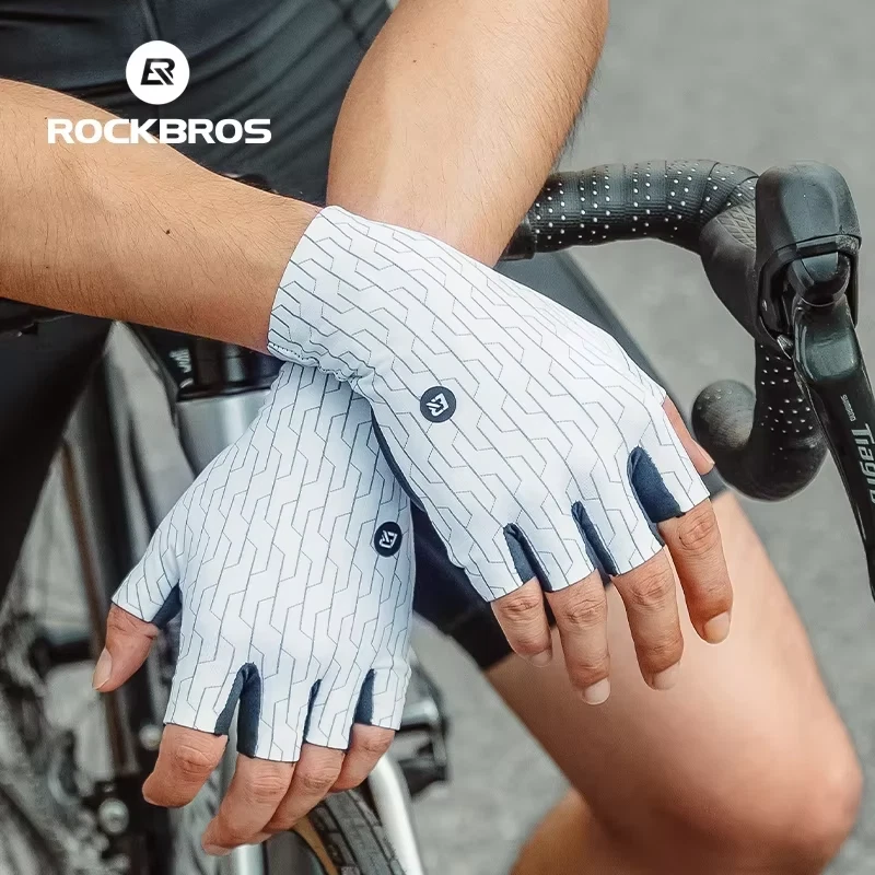 Guantes de ciclismo transpirables MTB bicicleta de carretera guantes hombres mujeres absorción de impactos antideslizantes Foto 2 de 4