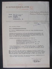(6003) Brief Schokolade & Zuckerwaren B. Sprengel & Co., Hannover 1940