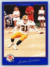 1991 JOGO CFL Jordan Gaertner Edmonton Eskimos #19