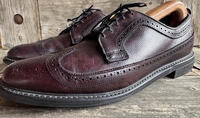 Stuart Mcguire LongWing Blucher Burgundy Brogue dress shoes 