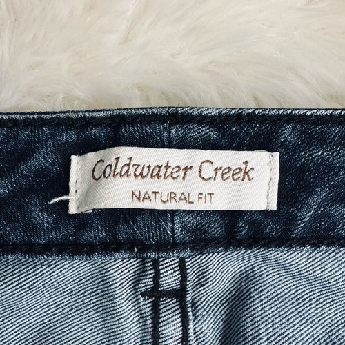 Coldwater Creek Natural Fit Jeans Womens 4 Blue Geo Print Ankle Measures 27 x 26 - Picture 3 of 8