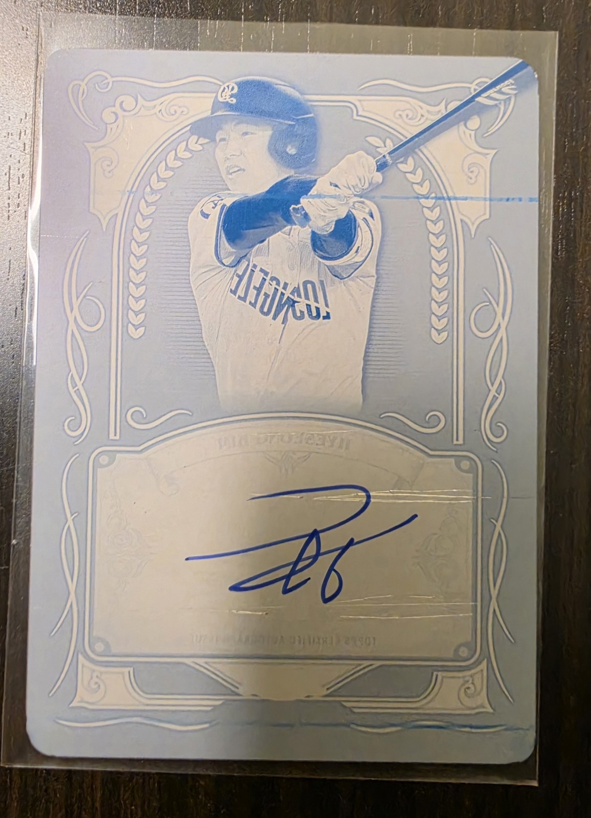 2026 Topps chrome Baseball IS-HK Hyeseong Kim cyan printing plate auto 1/1
