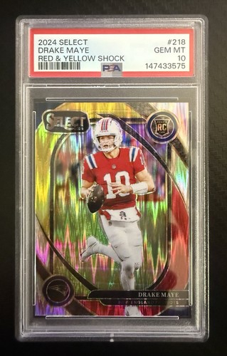 2024 Drake Maye [Red Yellow Prizm Shock] #218