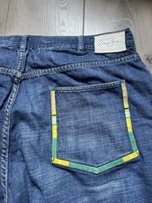 Vintage Y2K 90s Sean John Baggy Embroidered Jean Shorts Size 42x15 Hip Hop Skate