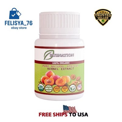 New Organic Apricot Extract Boosts Metabolism & Healthy Skin 100 Caps 500mg