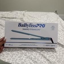 BaBylissPRO Nano Titanium Ultra-Thin Straightening Iron - Blue BNT4072TUC