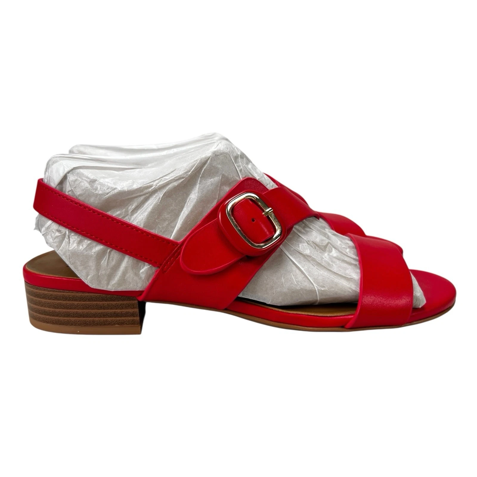 Naturalizer Meesha Red Leather Sandals Women's Sizes 8 - 8.5