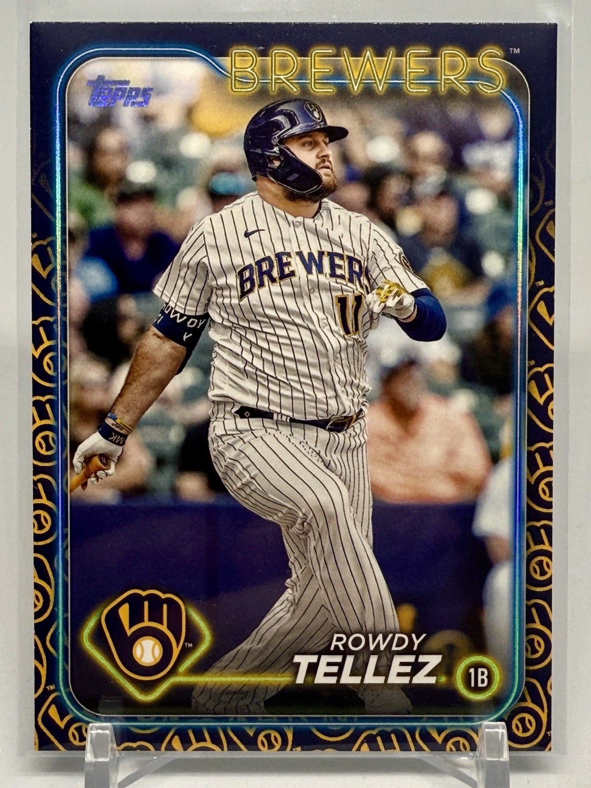 Rowdy Tellez - 2024 Topps Series 1 - #343 Team Color Border - BREWERS