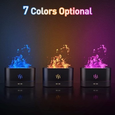   LED Flame Aroma Diffuser | 7-Color Fireplace Effect Essential Oil Humidifier
