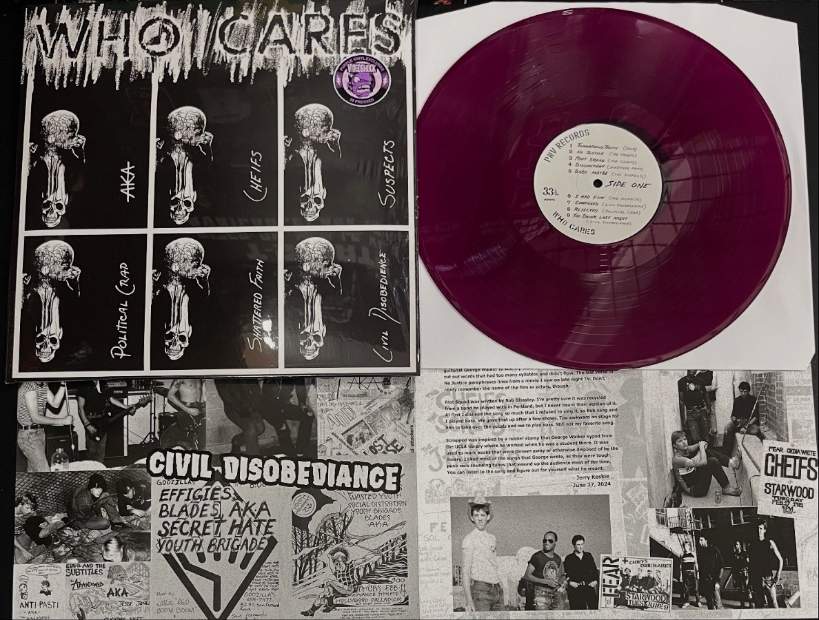 V/A WHO CARES? PURPLE VINYL LP NEW 50 PRESSED Rare Punk KBD The cheifs, Suspects