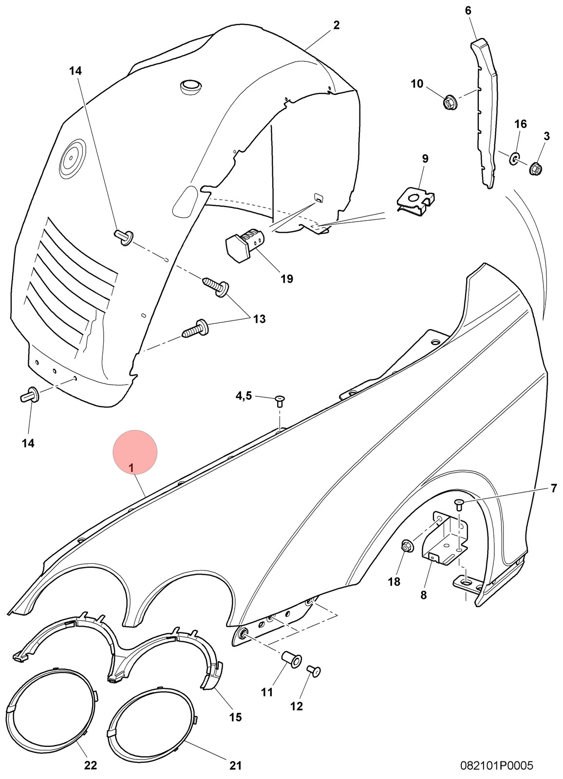 Bentley Continental 2010-2012 FRONT+LEFT Fender