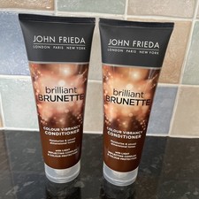 Image of 2 X John Frieda Brilliant Brunette Colour Vibrancy Conditioner 250ml New